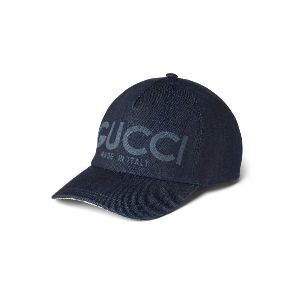 Gucci Lasered Denim Baseball Hat