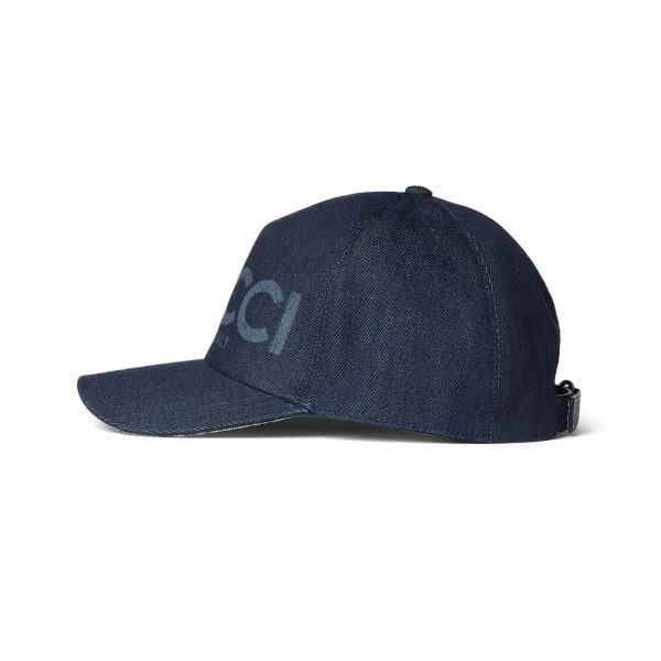 Gucci Lasered Denim Baseball Hat - Image 2