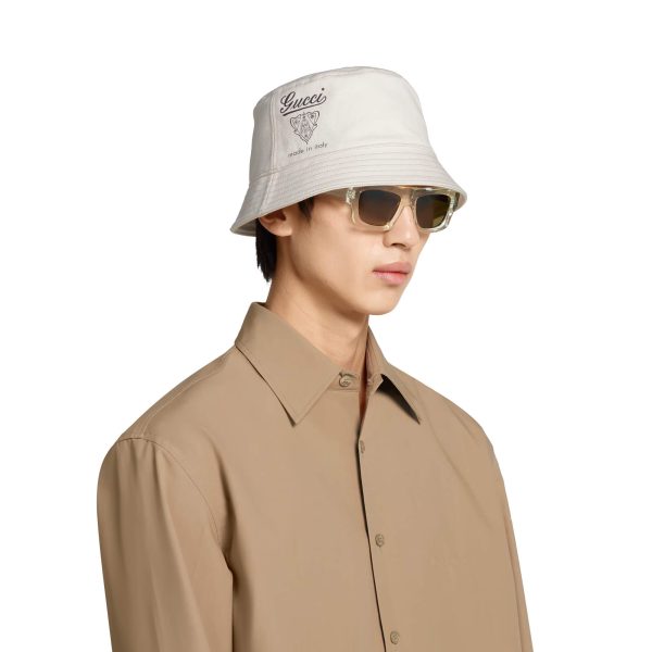 Gucci Printed Cotton Canvas Bucket Hat - Image 5