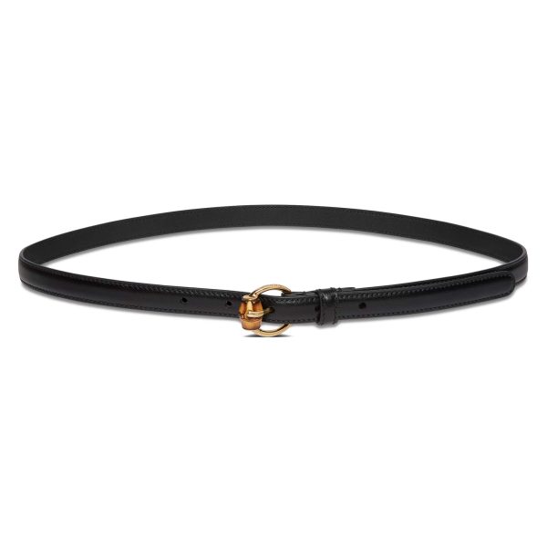 Gucci Thin Belt With Bamboo Detail Buckle