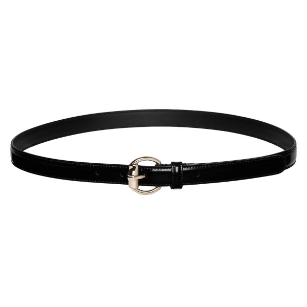 Gucci Thin Belt With Metal Bamboo Buckle