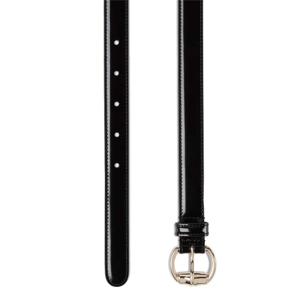 Gucci Thin Belt With Metal Bamboo Buckle - Image 2