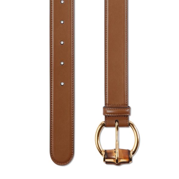 Gucci Belt With Bamboo Detail Buckle - Image 2