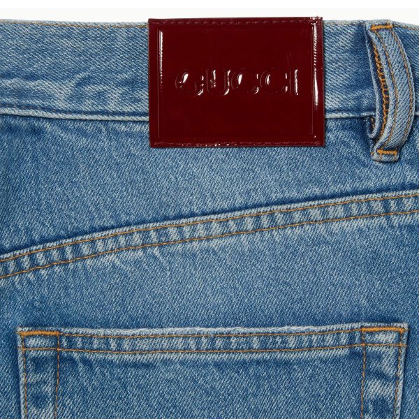 Gucci Cropped Flared Denim Trousers - Image 5