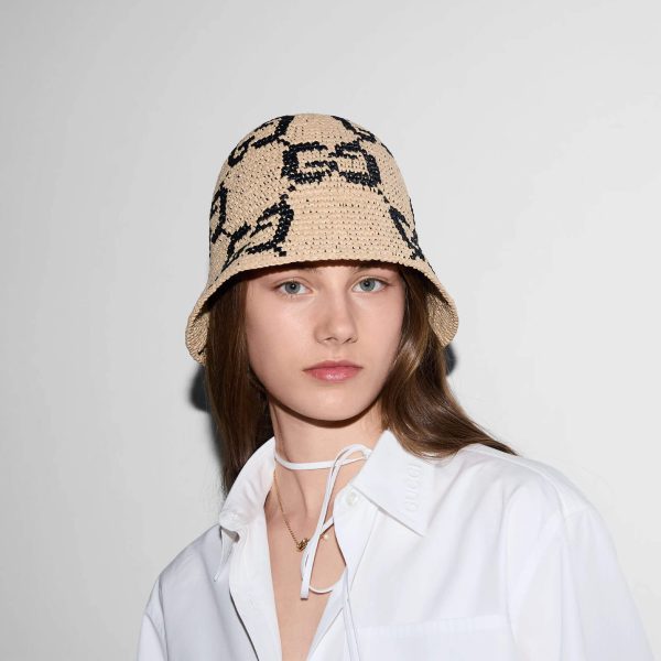 Gucci GG Straw Cloche Hat - Image 4